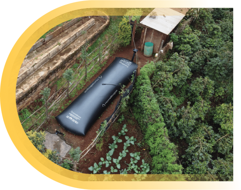 Sistema de biogás en un entorno rural